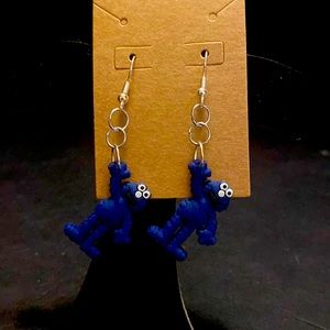 Grover sesame Street earrings